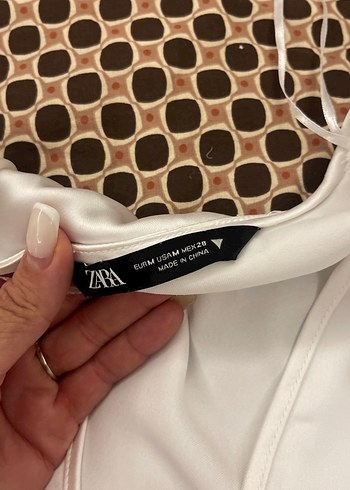 Beyaz Kadın Midi Elbise saten - Görsel 5