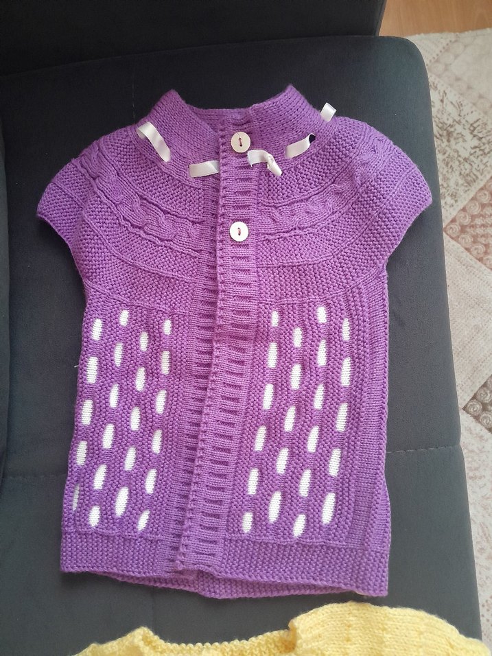 3 lu el örgüsü yelek - Görsel 4