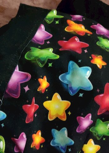 Renkli Yıldız Desenli Bebek şapkalı Kanguru - Görsel 2