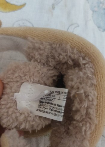 Kız Çocuk Kahverengi Peluş Ev Terliği - Görsel 4