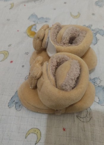 Kız Çocuk Kahverengi Peluş Ev Terliği - Görsel 2