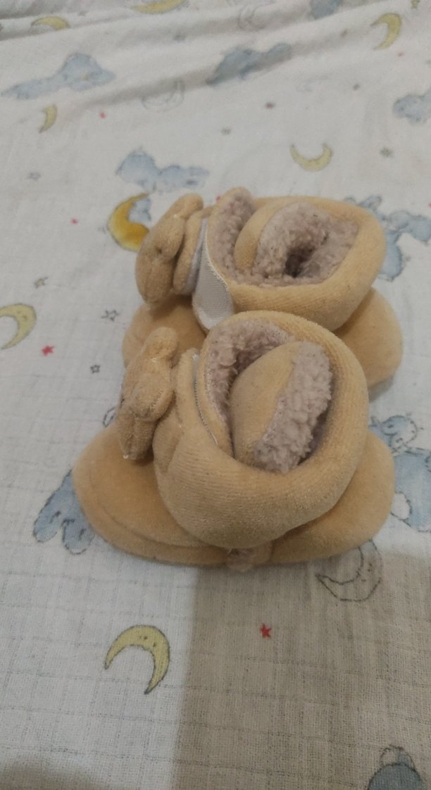 Kız Çocuk Kahverengi Peluş Ev Terliği - Görsel 2