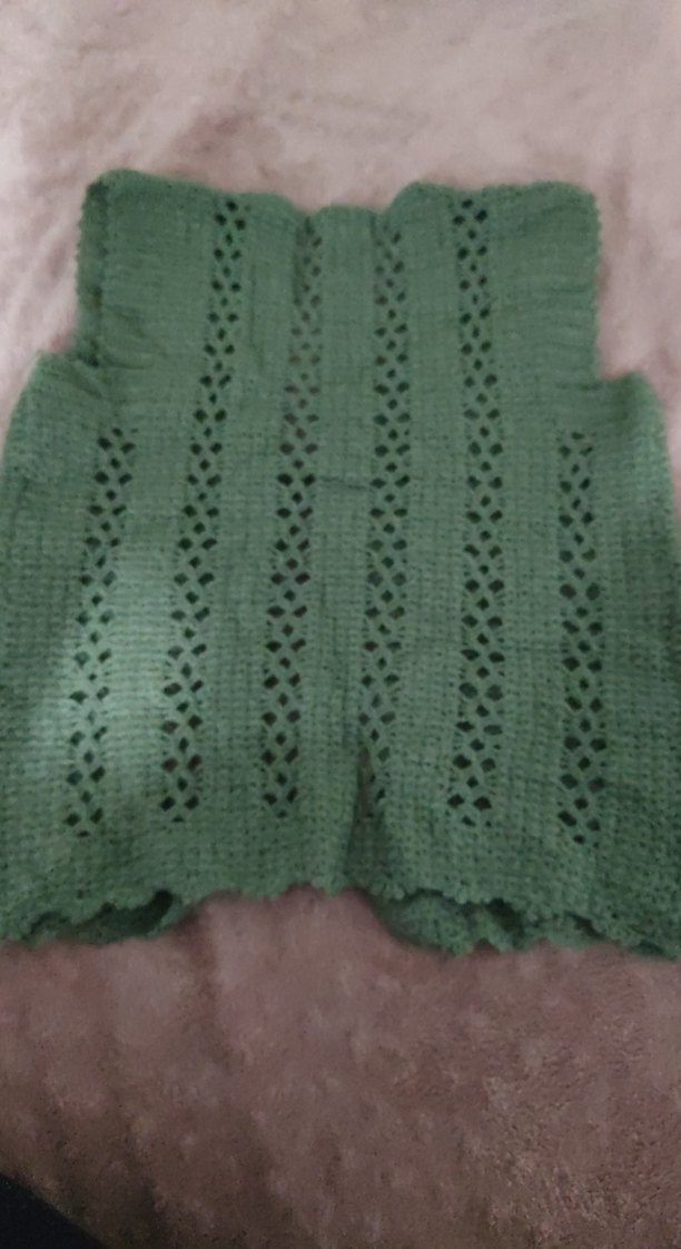 Yeşil Bohem Örgü çocuk Yelek - Görsel 3