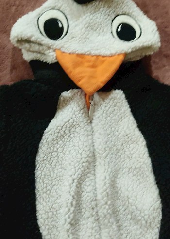 Siyah Beyaz Erkek Bebek Penguen Tarzı Tulumu - Görsel 2