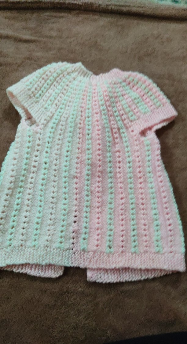 Kız Çocuk Pembe Örgü Hırka - Görsel 3