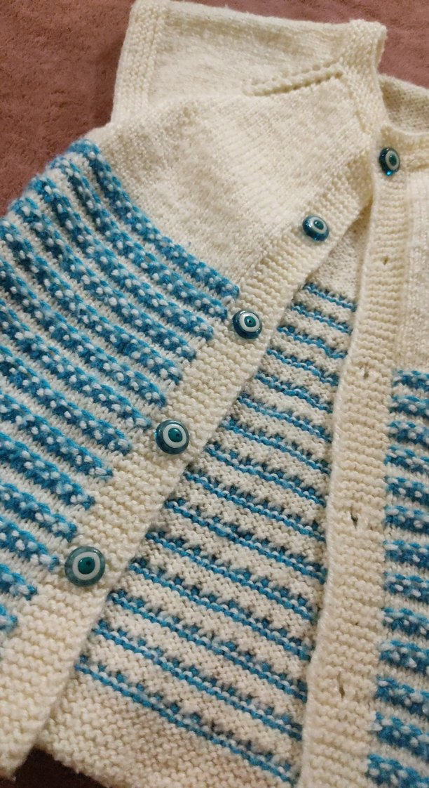 Kız Çocuk Örgü Kolsuz Hırka - Görsel 2