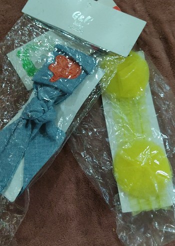 Çocuklar için renkli kurdeleli saç bantları - Görsel 2