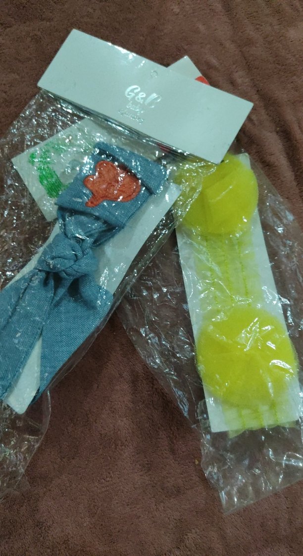 Çocuklar için renkli kurdeleli saç bantları - Görsel 2