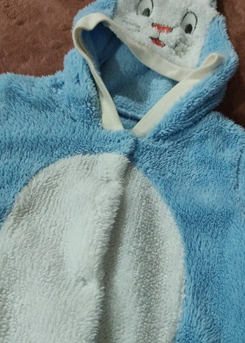 Mavi Kürklü Bebek Tulumu - Görsel 2