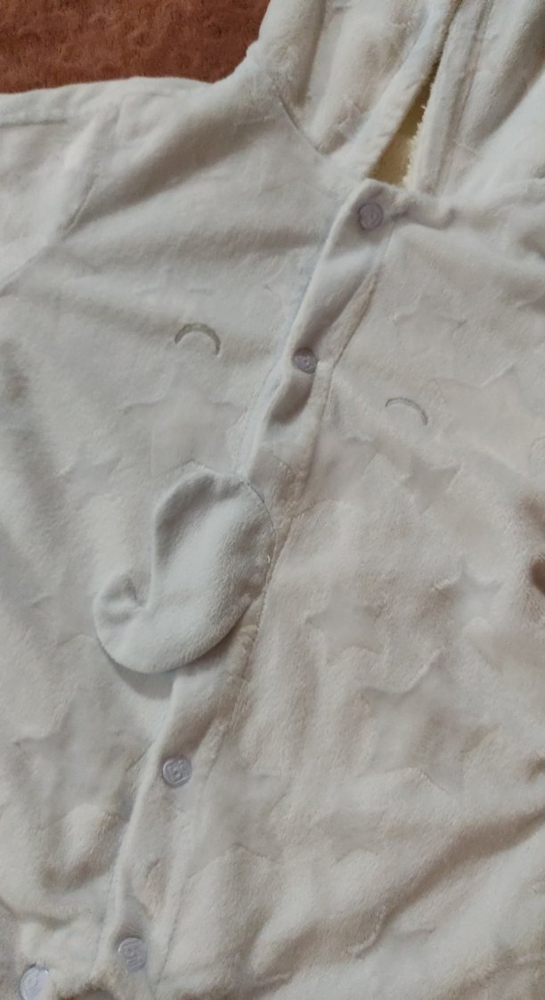 Mavi Peluş Erkek Bebek Tulum - Görsel 2