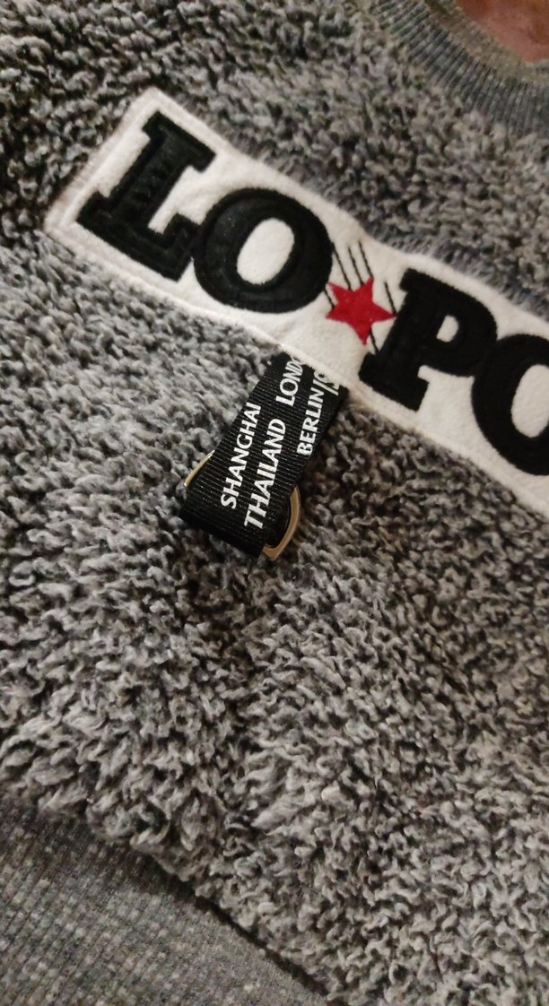 Gri Erkek Çocuk Polar Sweatshirt Velcro - Görsel 2