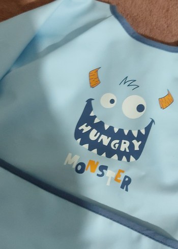 Uzun Kollu Renkli Baskılı Bebek Önlüğü ebebek - Görsel 2