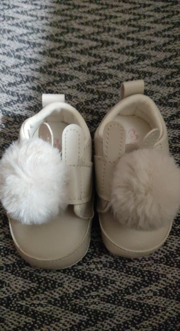Beyaz Kürklü İlk Adım Ayakkabısı - Görsel 2