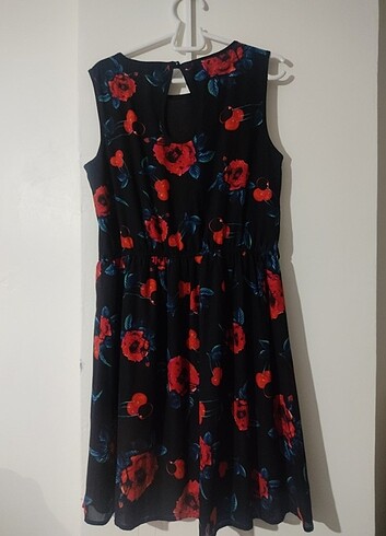 Koton Chiffon Koton çiçekli elbise