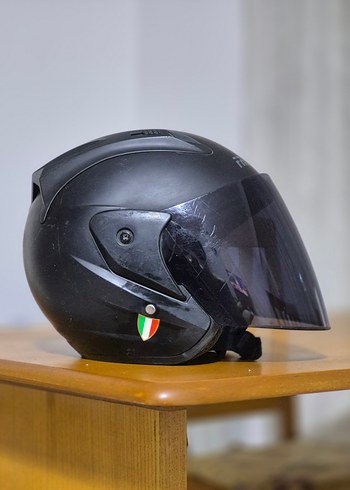 Siyah Kemerli Biker Motosiklet Kaskı - Görsel 3