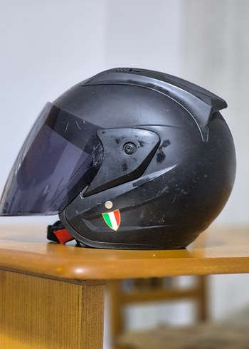 Siyah Kemerli Biker Motosiklet Kaskı - Görsel 2