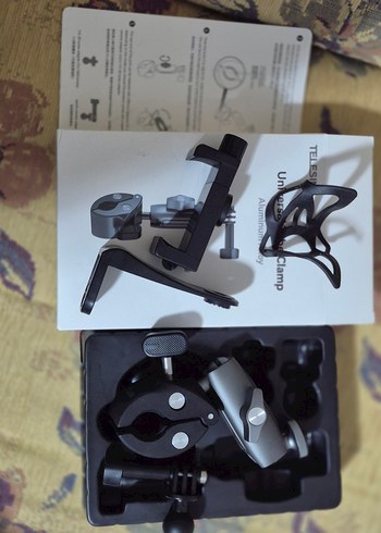 TELESIN Siyah Evrensel Tüp Kelepçe - Görsel 4