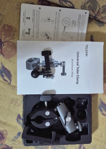 TELESIN Siyah Evrensel Tüp Kelepçe - Görsel 6