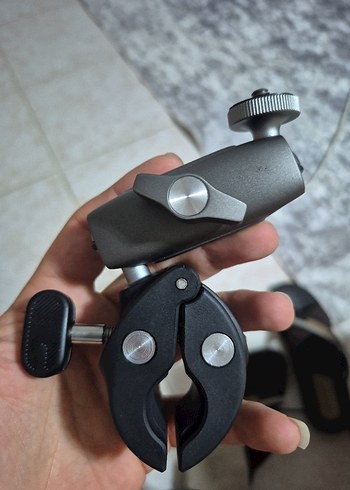 TELESIN Siyah Evrensel Tüp Kelepçe - Görsel 3