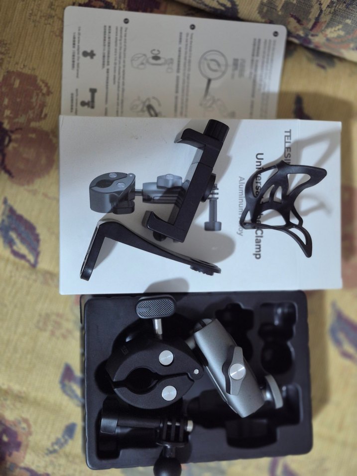 TELESIN Siyah Evrensel Tüp Kelepçe - Görsel 4