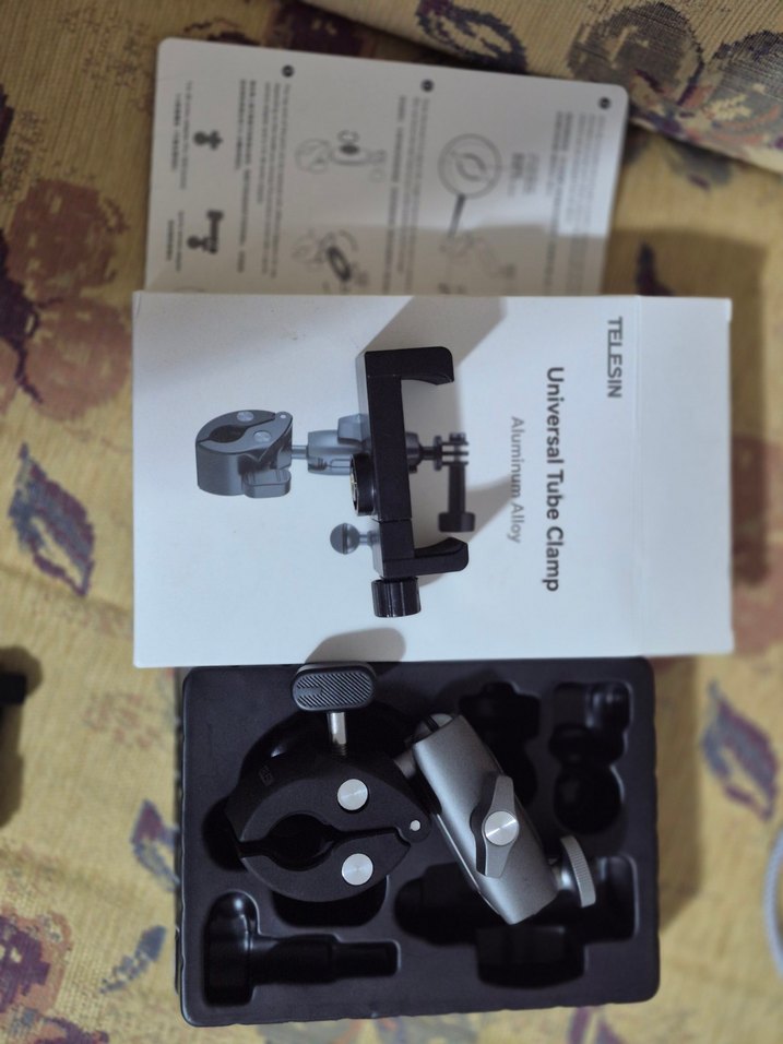 TELESIN Siyah Evrensel Tüp Kelepçe - Görsel 5