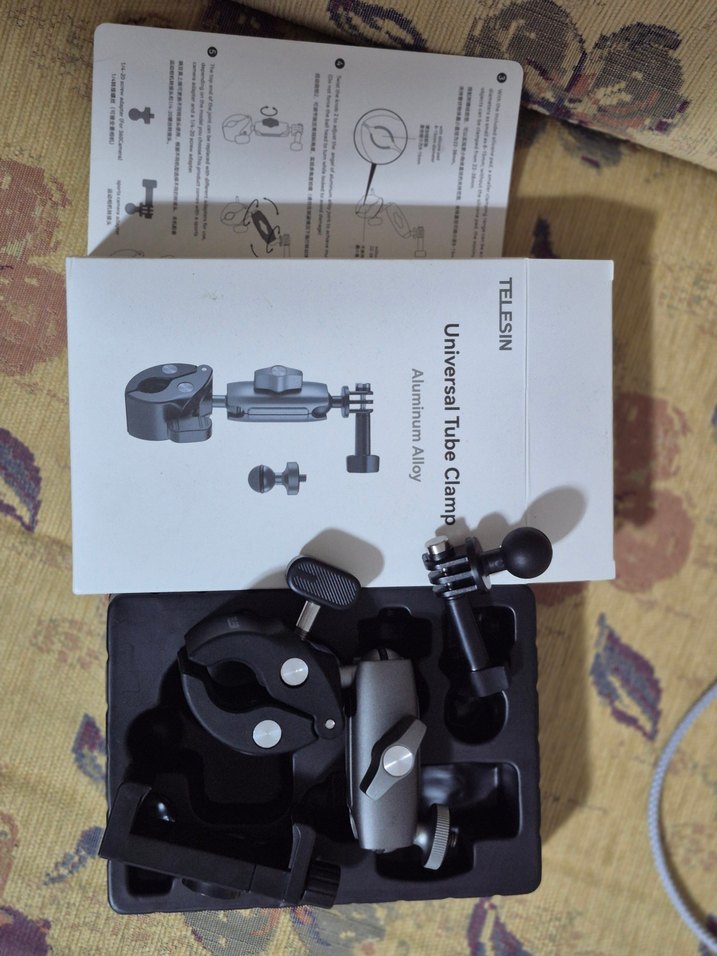 TELESIN Siyah Evrensel Tüp Kelepçe - Görsel 2