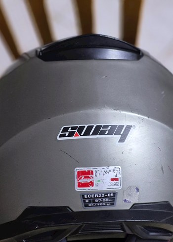 Gri Metal Kaplamalı Motosiklet Kaskı ayna vizöt - Görsel 6