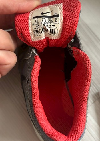 Gri Erkek Çocuk Nike Spor Ayakkabı Velcro - Görsel 3