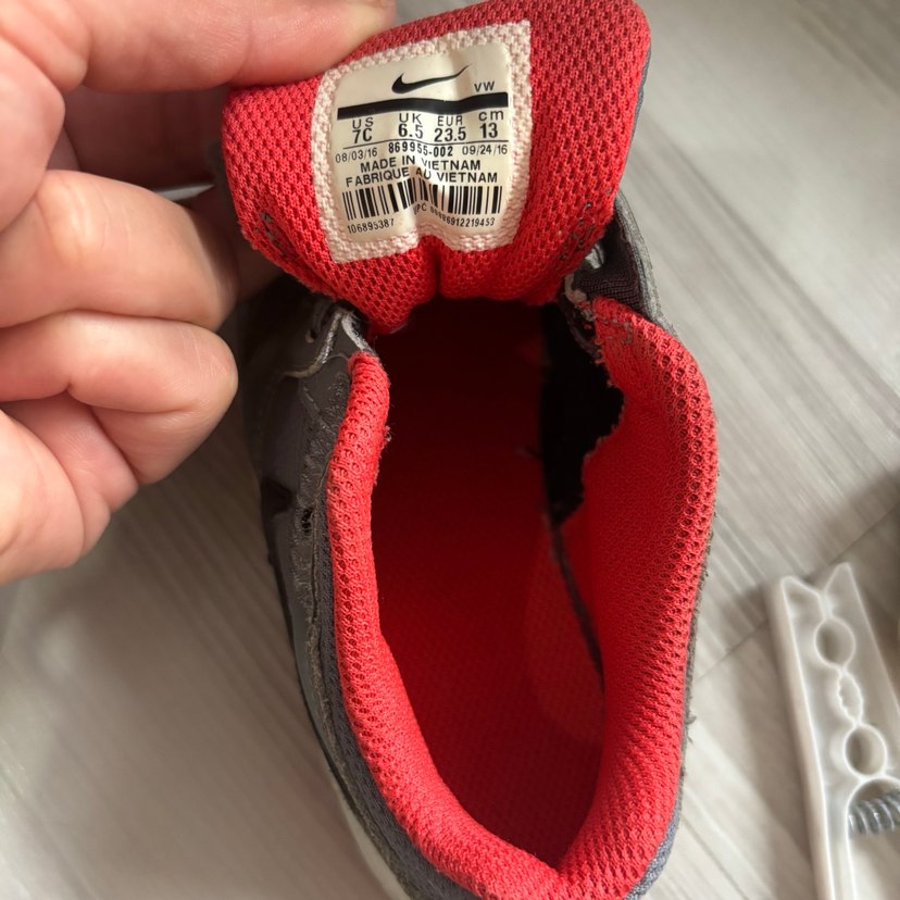 Gri Erkek Çocuk Nike Spor Ayakkabı Velcro - Görsel 3