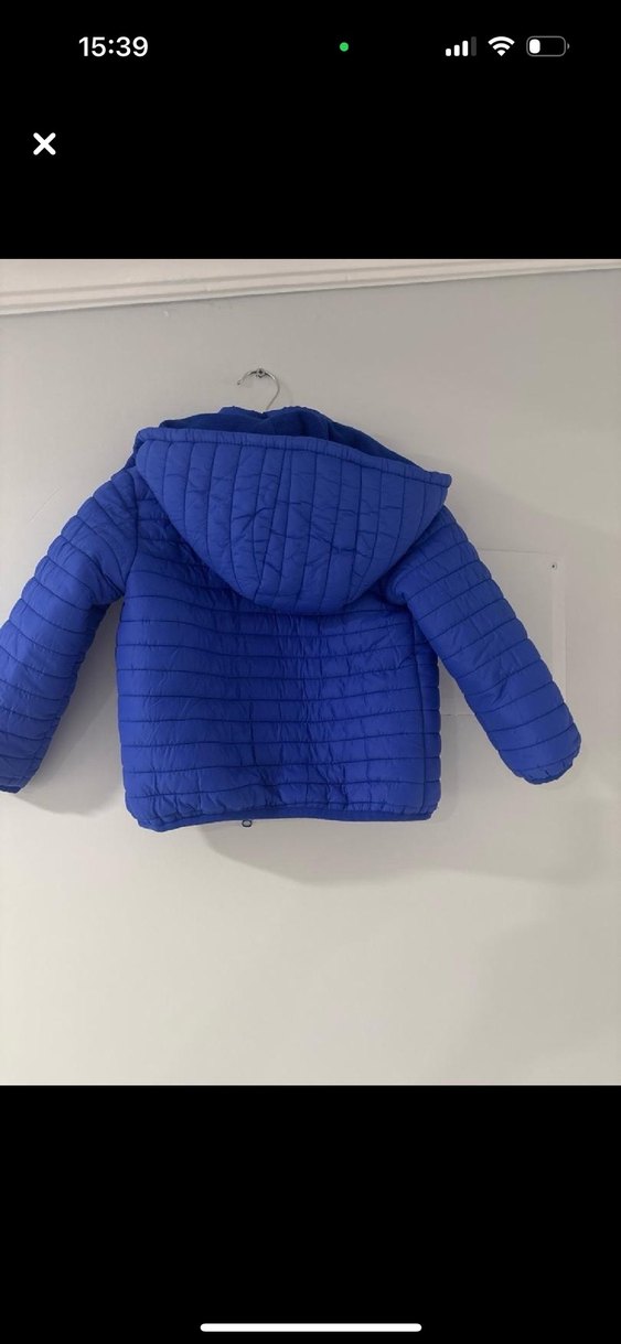 Erkek Çocuk Mavi Düğmeli Mont - Görsel 2