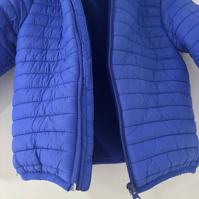 Erkek Çocuk Mavi Düğmeli Mont - Görsel 3