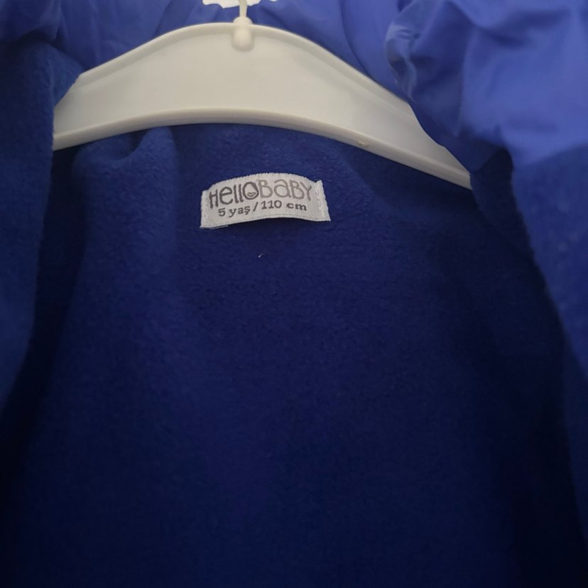 Erkek Çocuk Mavi Düğmeli Mont - Görsel 5