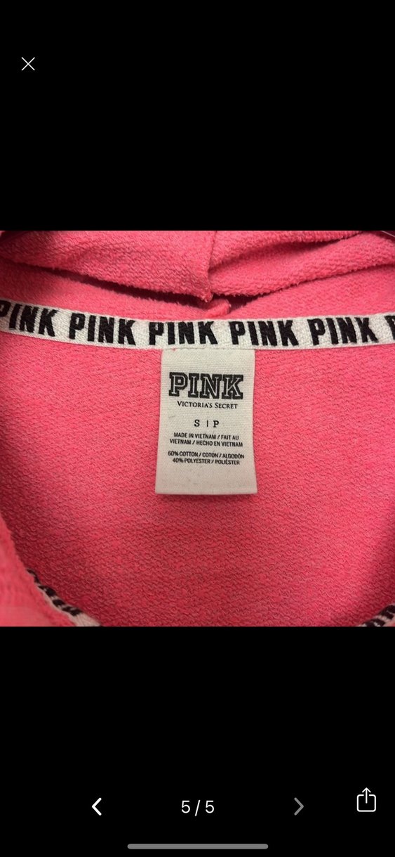 Pembe Kapüşonlu Fermuarlı Sweatshirt - Görsel 5