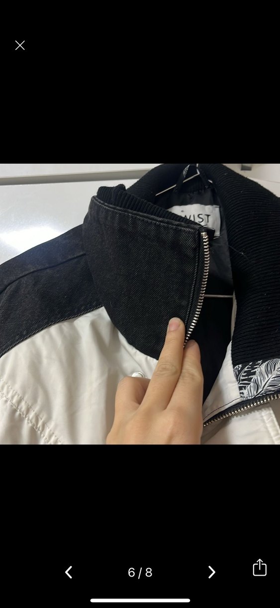 Desenli Siyah Midi Kadın Ceket - Görsel 4