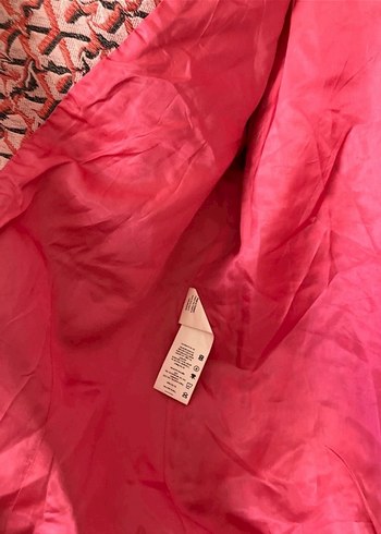 Pembe Desenli Kadın Mini Ceket - Görsel 4