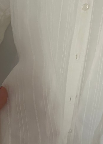 s Beden beyaz Renk Beyaz viskon Uzun Kollu Gömlek