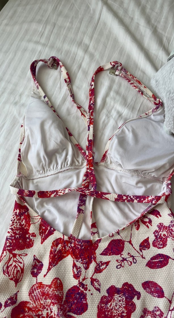 Bordo Desenli Bohem Dantelli Mayo - Görsel 3