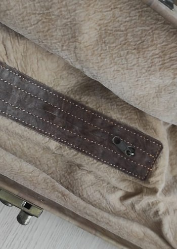 Bej Deri Vintage Kadın Çantası - Görsel 7