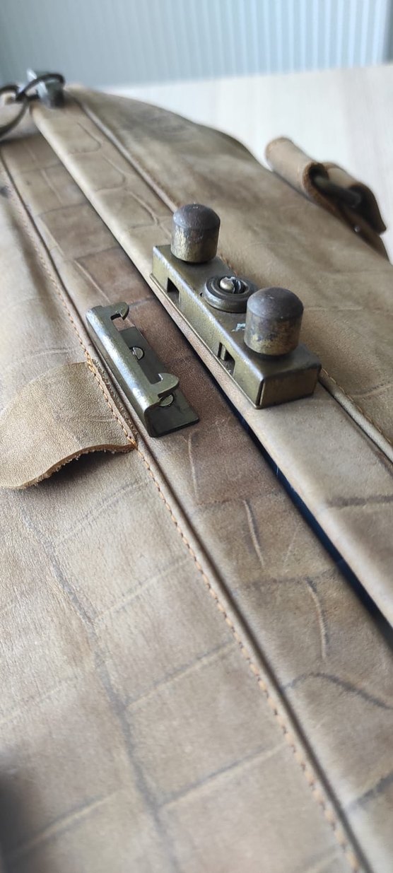 Bej Deri Vintage Kadın Çantası - Görsel 5