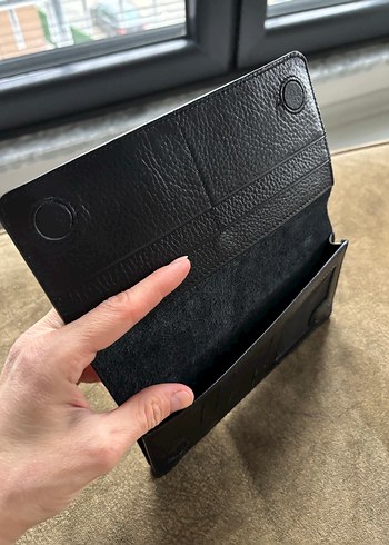 Siyah Orijinal Deri Kadın Cüzdanı - Görsel 5