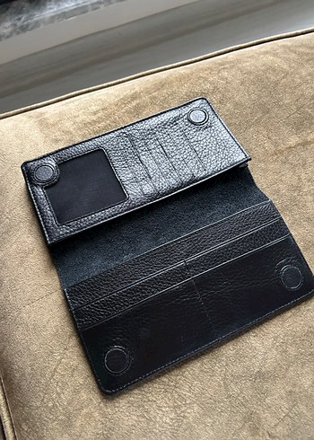 Siyah Orijinal Deri Kadın Cüzdanı - Görsel 4