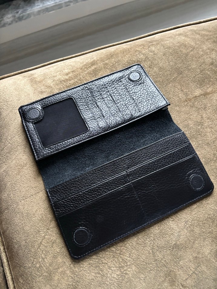 Siyah Orijinal Deri Kadın Cüzdanı - Görsel 4