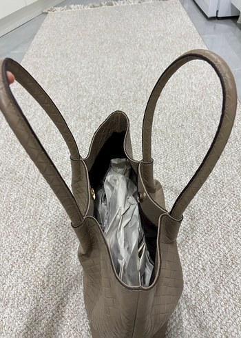 Kahverengi Deri Kadın Çanta - Görsel 3