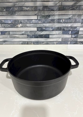 HECHA Marka Siyah Döküm Tencere Kapaklı - Görsel 6