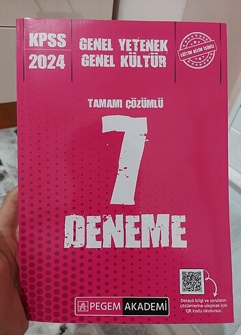  Hediyeli KPSS Çözümlü 7 Deneme Sınavı Pegem Akademi 