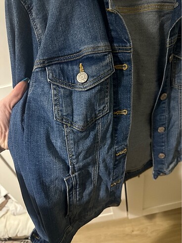 l Beden mavi Renk Bershka kot ceket