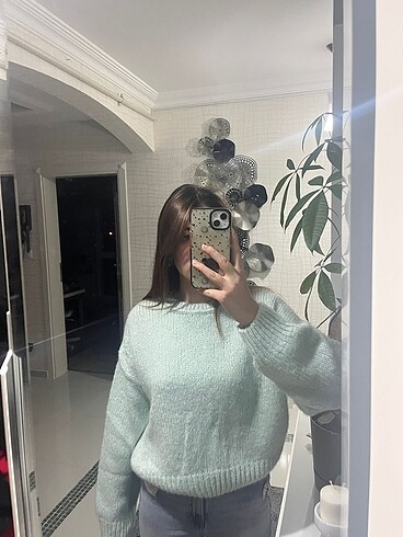 s Beden Trendyolmilla mint yumuşak dokulu kazak
