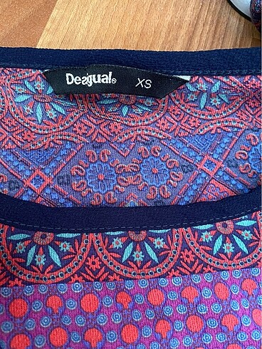 Desigual kol simli bluz