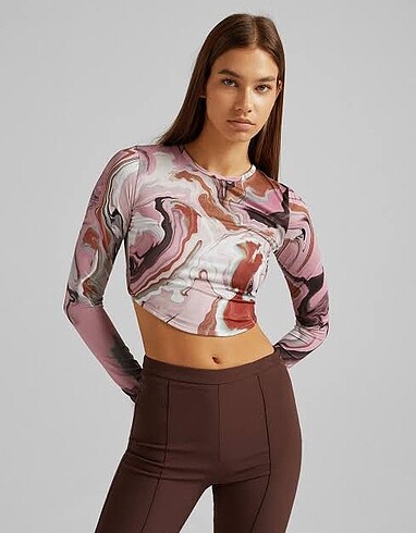 Bağcıklı crop top