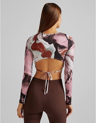 Bershka Bağcıklı crop top